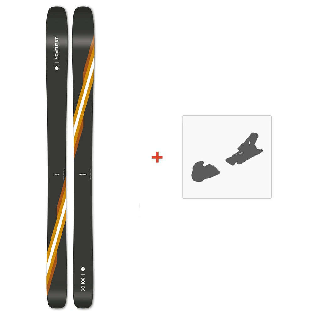 Ski Movement Go 106 Ti 2024 + Fixations De Ski 3 Ski Movement Go 106 Ti 2024 + Fixations De Ski