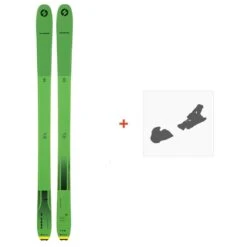 Ski Blizzard Zero G 095 Flat Green 2022 + Fixations De Ski