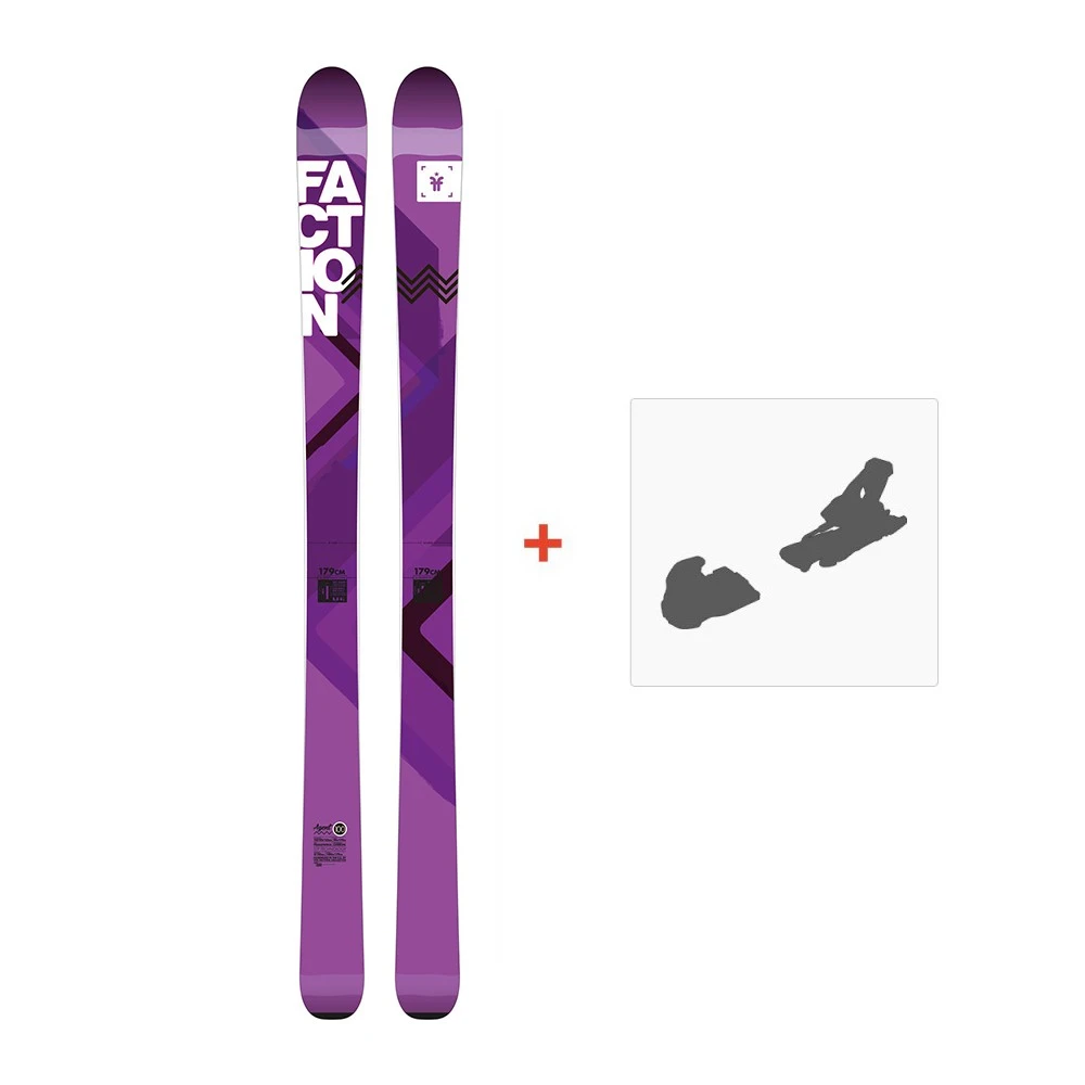 Ski Faction Agent 100W 2017 + Fixation De Ski 3 Ski Faction Agent 100W 2017 + Fixation De Ski