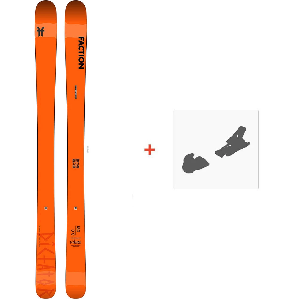Ski Faction Dictator 3.0 2022 + Fixations De Ski 3 Ski Faction Dictator 3.0 2022 + Fixations De Ski