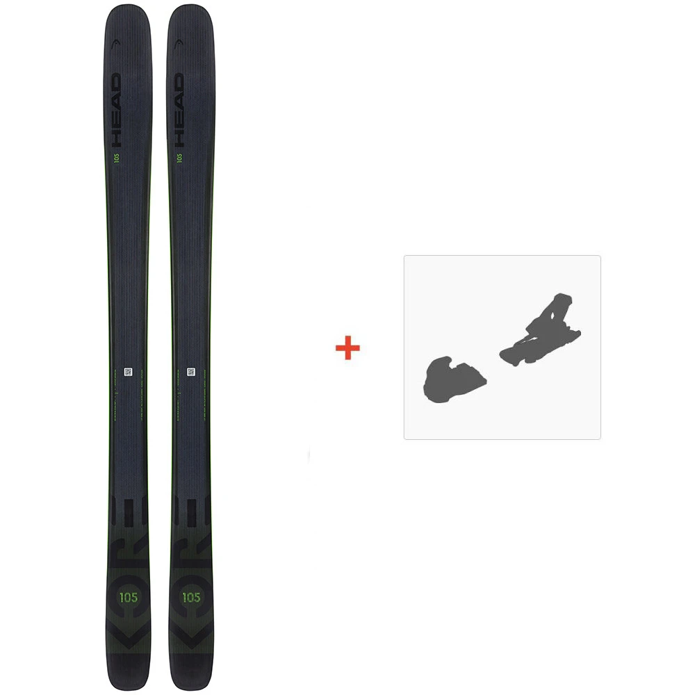 Ski Head Kore 105 2022 + Fixations De Ski 3 Ski Head Kore 105 2022 + Fixations De Ski