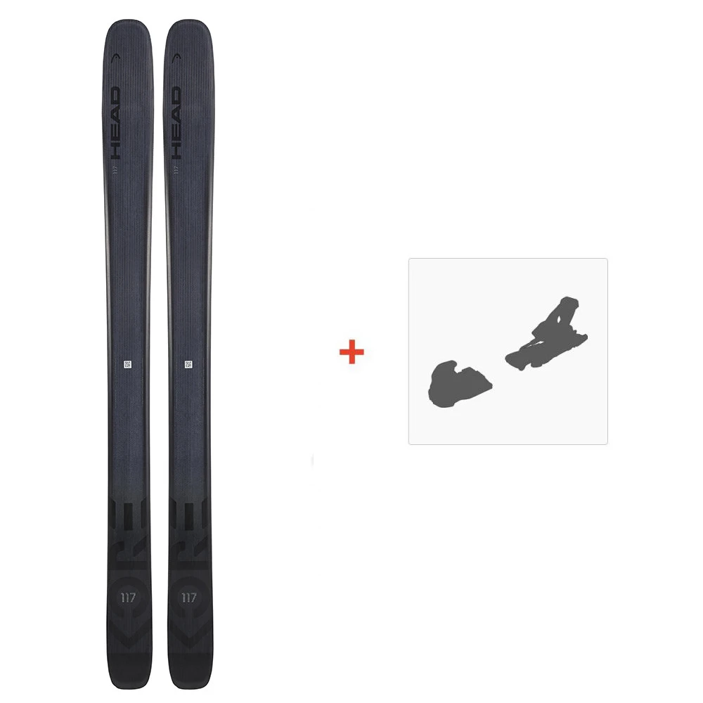 Ski Head Kore 117 2022 + Fixations De Ski 3 Ski Head Kore 117 2022 + Fixations De Ski