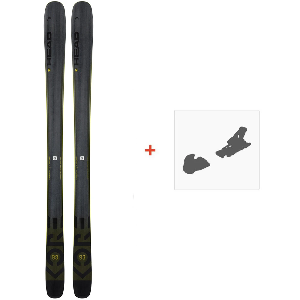 Ski Head Kore 93 2022 + Fixations De Ski 3 Ski Head Kore 93 2022 + Fixations De Ski