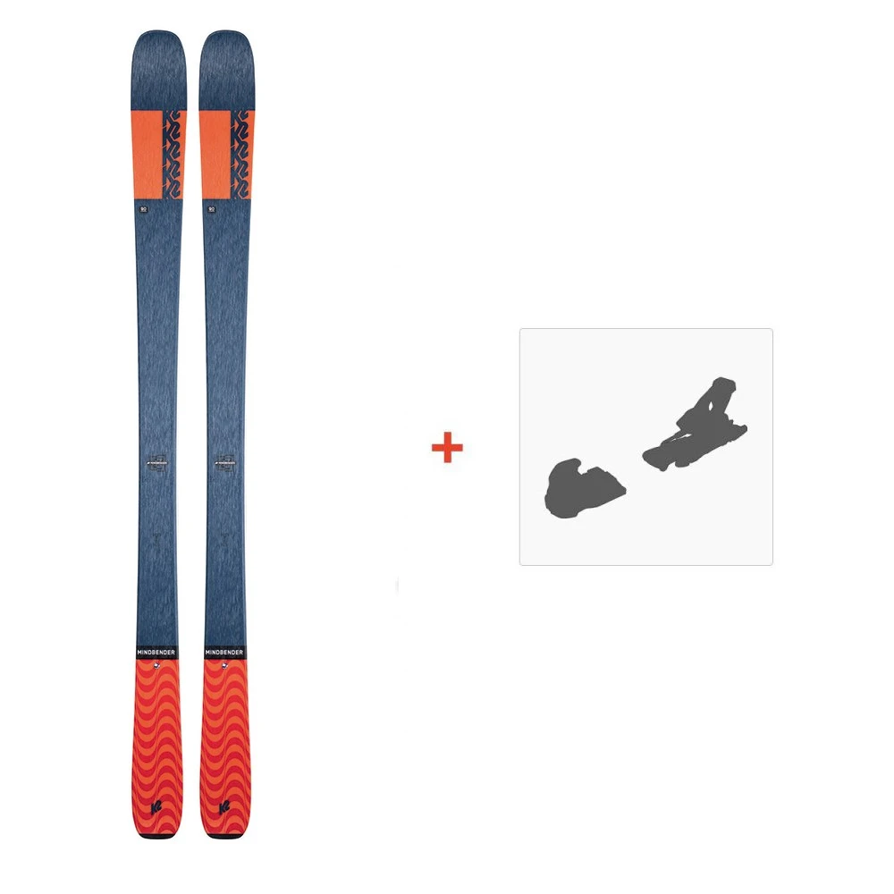 Ski K2 Mindbender 90 C 2021 + Fixations De Ski 3 Ski K2 Mindbender 90 C 2021 + Fixations De Ski