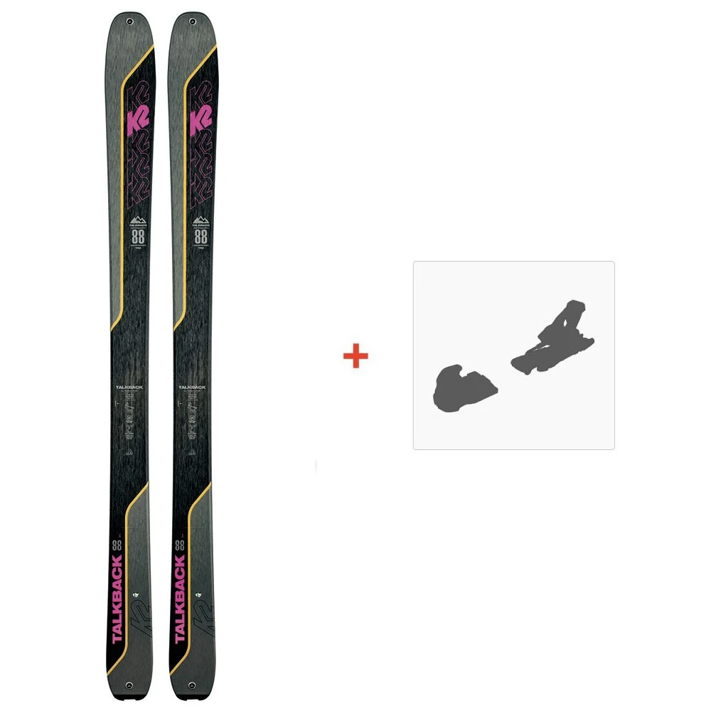 Ski K2 Talkback 88 2022 + Fixations De Ski 3 Ski K2 Talkback 88 2022 + Fixations De Ski