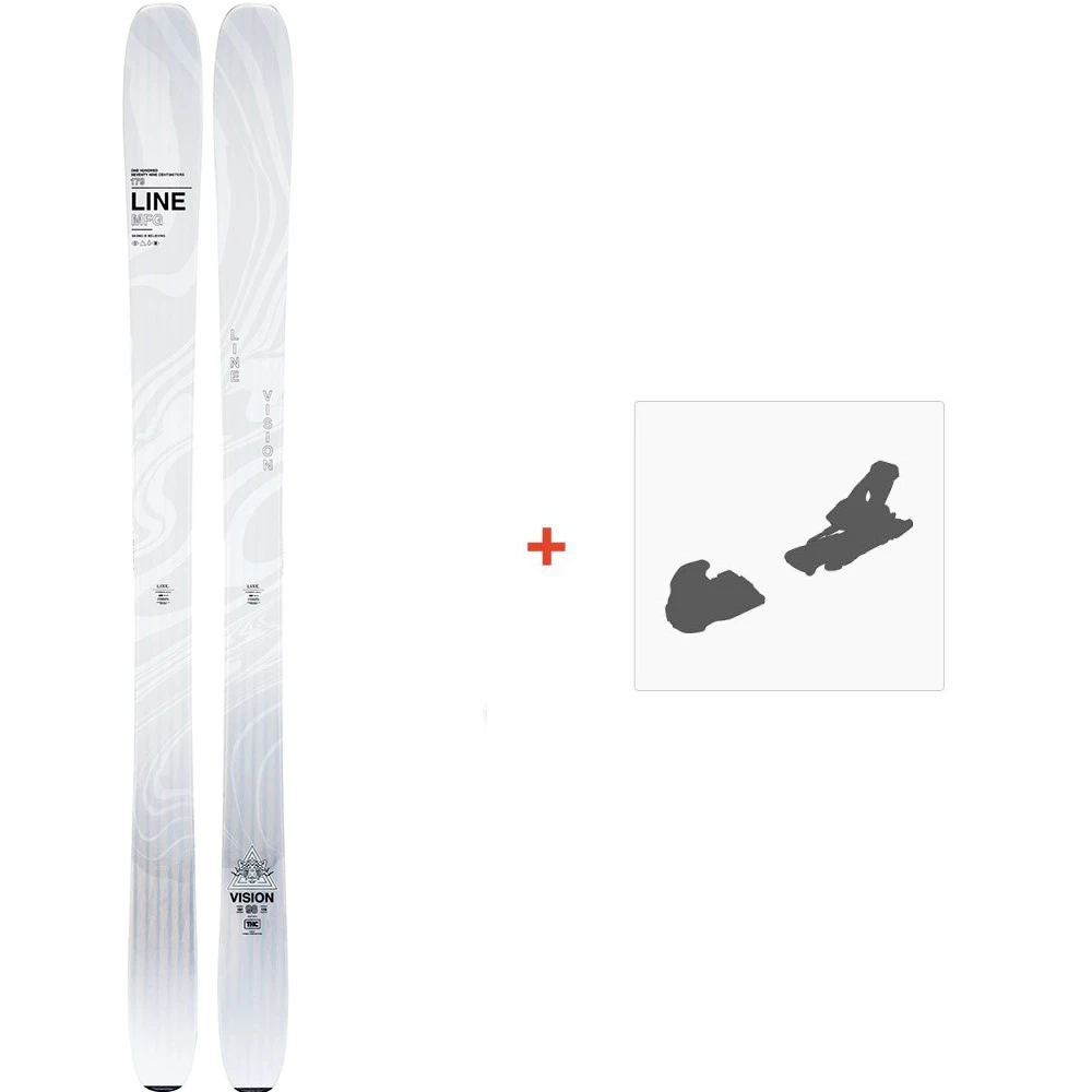 Ski Line Vision 98 2020 + Fixations De Ski 3 Ski Line Vision 98 2020 + Fixations De Ski