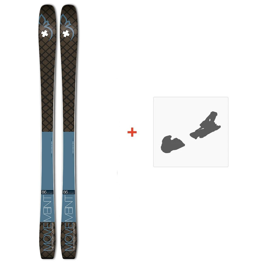 Ski Movement Axess 86 2022 + Fixations De Ski 3 Ski Movement Axess 86 2022 + Fixations De Ski