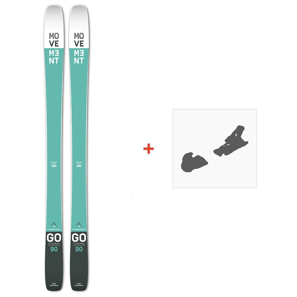 Ski Movement Go 90 Ti W 2022 + Fixations De Ski 3 Ski Movement Go 90 Ti W 2022 + Fixations De Ski