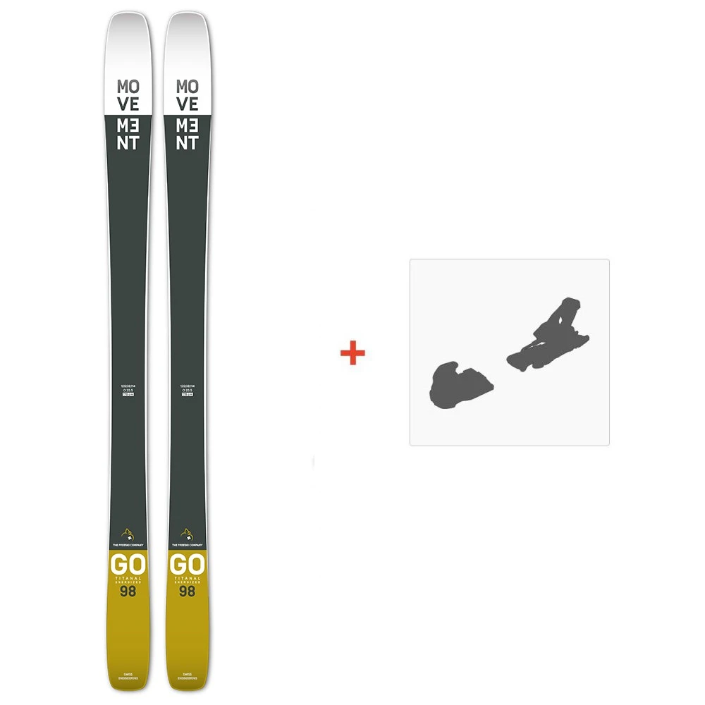 Ski Movement Go 98 Ti 2022 + Fixations De Ski 3 Ski Movement Go 98 Ti 2022 + Fixations De Ski