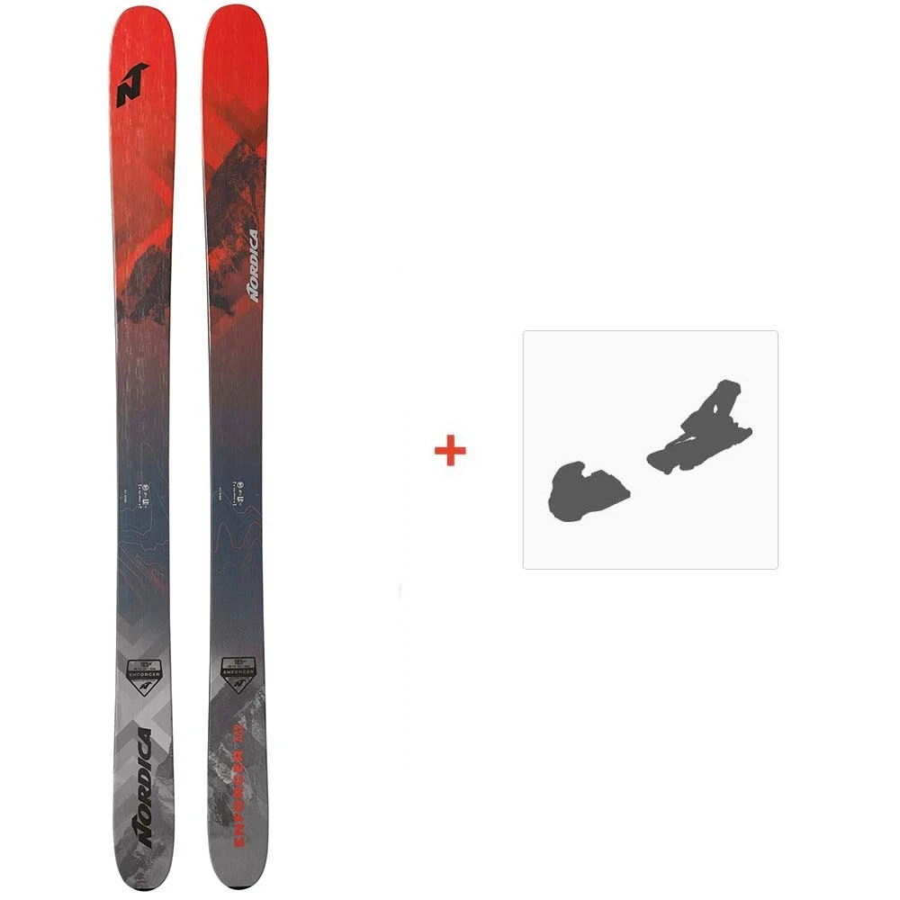 Ski Nordica Enforcer Free 110 Flat 2020 + Fixations De Ski 3 Ski Nordica Enforcer Free 110 Flat 2020 + Fixations De Ski
