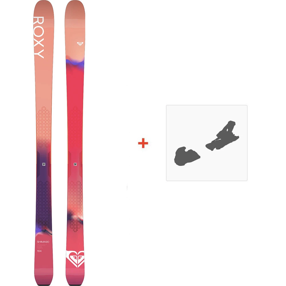 Ski Roxy Shima 90 2020 + Fixations De Ski 3 Ski Roxy Shima 90 2020 + Fixations De Ski