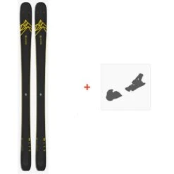 Ski Salomon N QST 92 Dark Blue/Yellow 2021 + Fixations De Ski