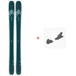 Ski Salomon N QST Lux 92 Blue Green/Light Blue 2021 + Fixations De Ski