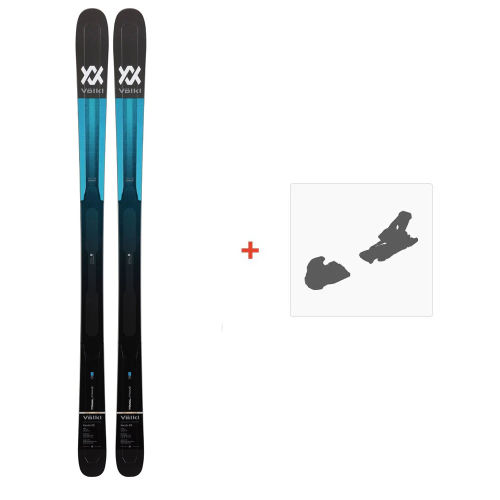 Ski Volkl Kendo 88 2021 + Fixations De Ski 3 Ski Volkl Kendo 88 2021 + Fixations De Ski